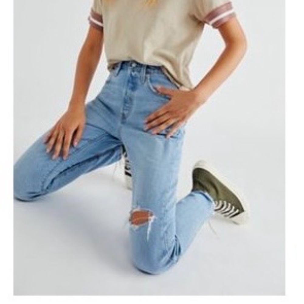 Free People Levi's 501 Light Blue Skinny Jeans